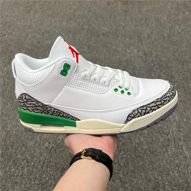 Women's Running weapon Air Jordan 3 White/Green shoes 0034 Women's Running weapon Air Jordan 3 White/Green shoes 0034